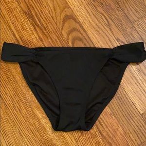 Victoria’s Secret side ruched black bikini bottom